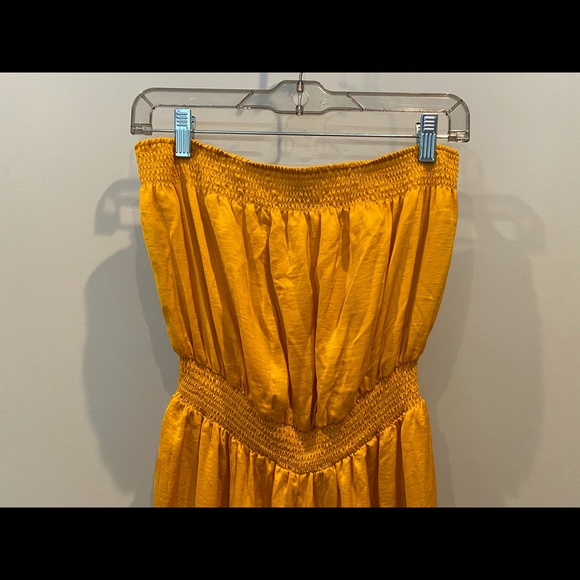 NWT Forever 21 Mustard/Gold Tube Jumpsuit - Picture 3 of 10
